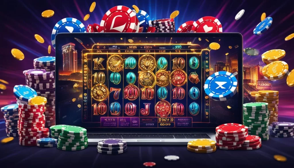 Bàn Roulette quay với quả bóng và các chip cược, minh họa cách chơi tại nohu 09